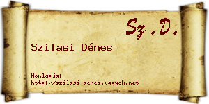 Szilasi Dénes névjegykártya